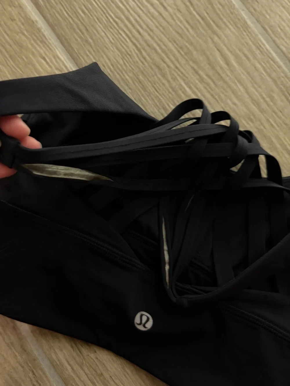 lululemon athletica Black Multi-Strap Crossback Sports Bra